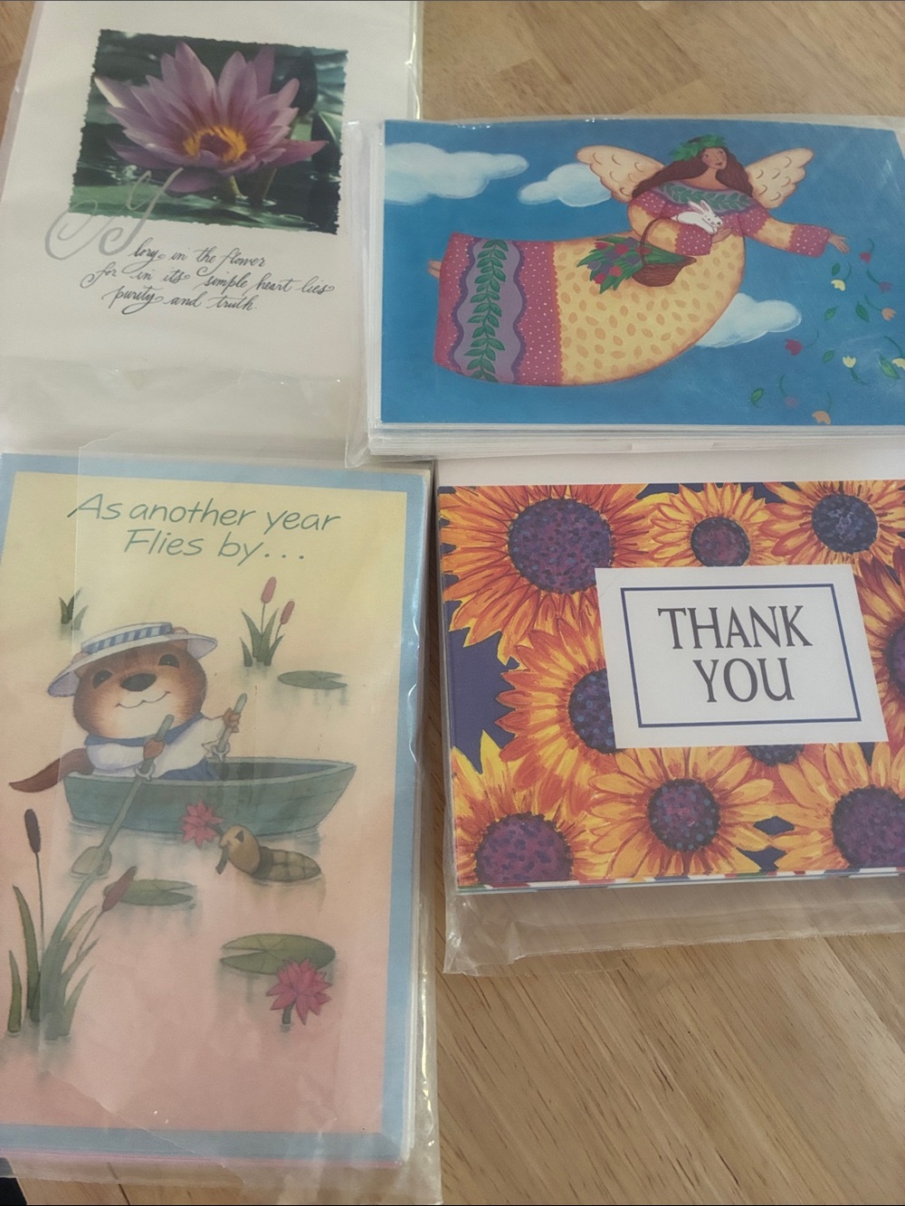 Assorted Floral & Illustration Greeting Cards - Mixed Colors